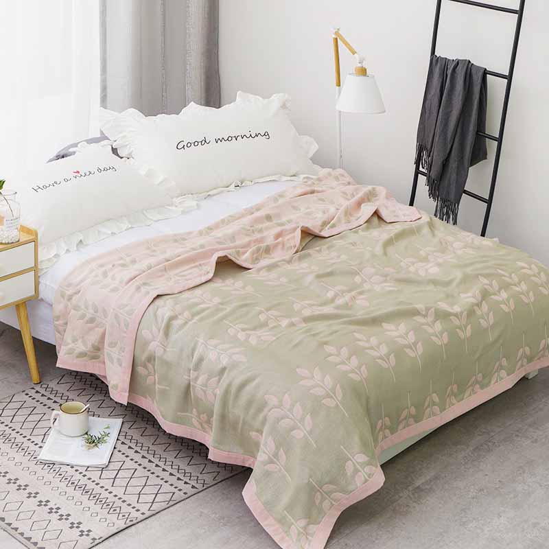 Bambus fiber håndklæde tæpper til baby børn voksen strikket sommer cool plaid sengetæppe dyne queen king size