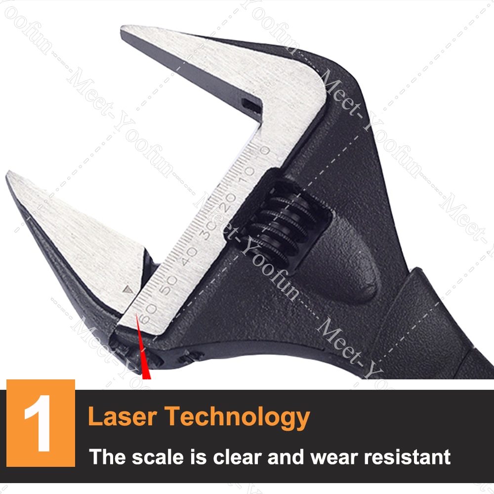 6/8/10/12 inch Adjustable Spanner Multi-function Ratchet Wrench Universal Key Large open end wrench Hand Tools Repair Tools