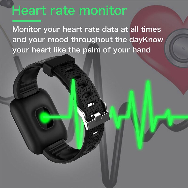 Smart Bracelet Blood Pressure Measurement Waterproof Fitness Tracker Watch Heart Rate Monitor Pedometer Smart Band Women Men