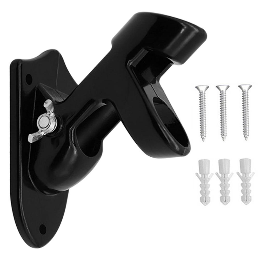 Flag Pole Wall Mount Outdoor Flagpole Mounting Bracket For Wall Adjustable Aluminum Wall Mounted Flag Holder Flag Pole Base: black