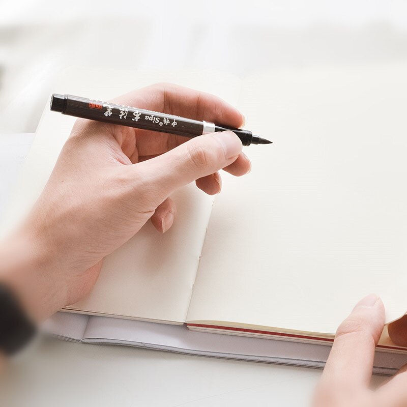 Kalligrafi pensel pen tre størrelse blød tusch øv kunst maleri signatur lang tid spare skrivning papelaria caligrafia