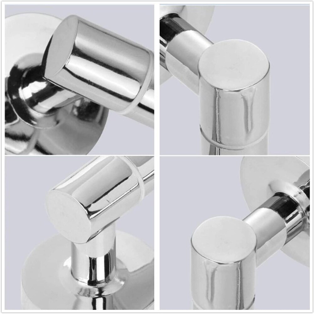 Rvs Handdoekenrek Roterende 2 Swing Arm Bad Rail Hanger Handdoek Houder 2 Bars Washroom Badkamer Rack Wall Mounted opslag