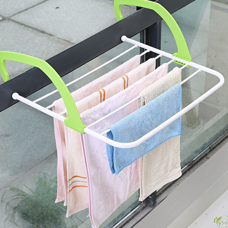 52x16x34.5cm Foldable Drying Rack Folding Outdoor Pole Portable Clothes Punch Radiator Hanger Balcony Telescopic Dryer Airer