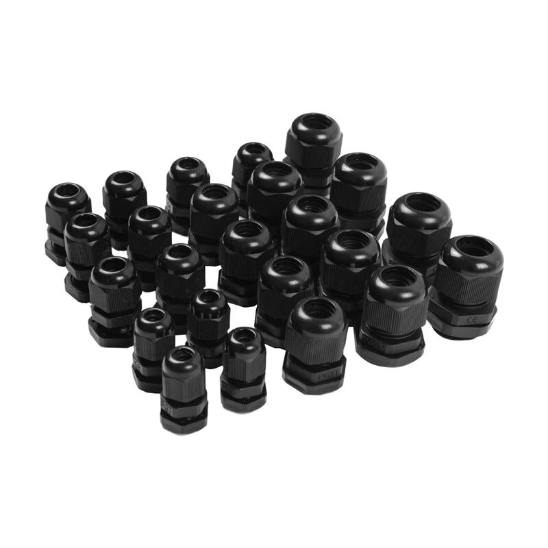 24 Pcs Plastic Waterdichte Verstelbare 3.5-13Mm Kabel Gland Gewrichten Pg7 Pg9 Pg11 Pg13.5 Pg16 Pack Van 24: Default Title