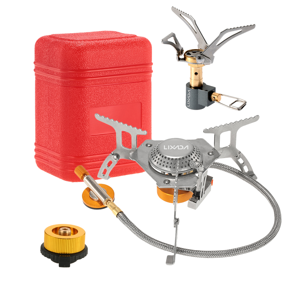 Lixada équipement de Camping 3000W Camping cuisinière à gaz en plein air carburant pliant Camping ustensiles de cuisine Portable pliable cuisson cuisinière à fente 캠: 5