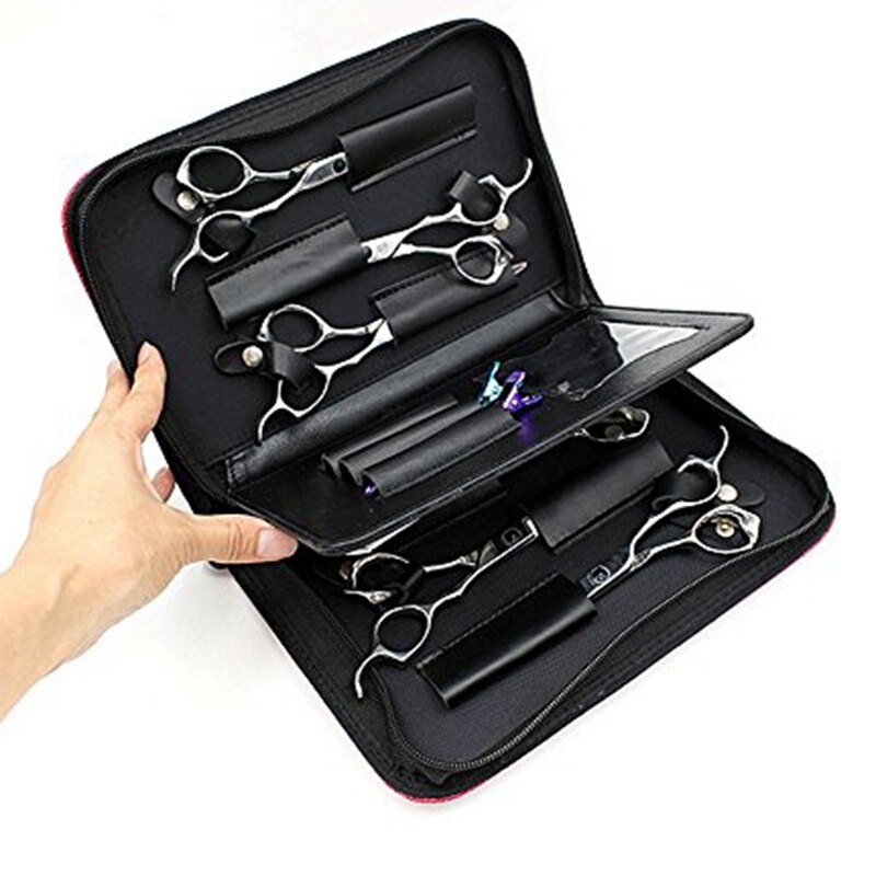 Haarschere Tas Halter - Barber Pouch - Diamant Steppung PU Leder - Salon Werkzeug Organizer