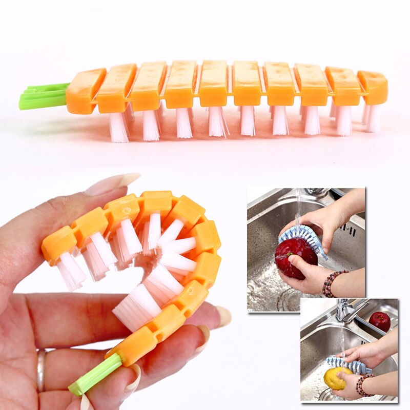 Cepillo de limpieza para frutas vegetales patata, zanahorias ensalada herramientas de cocina suministro de cepillos antibacterianos Accesorios