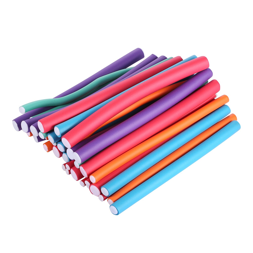 36pcs Beauty Spiral Twist Curlers Spongia Foam Twist Curls DIY Styling Hair Rollers Flexible Curling Rods Hairdressing Tools