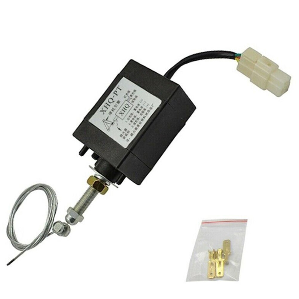 DC 12V 24V Electric Adjuster Engine Stop Solenoid Pull Type Accessories ...