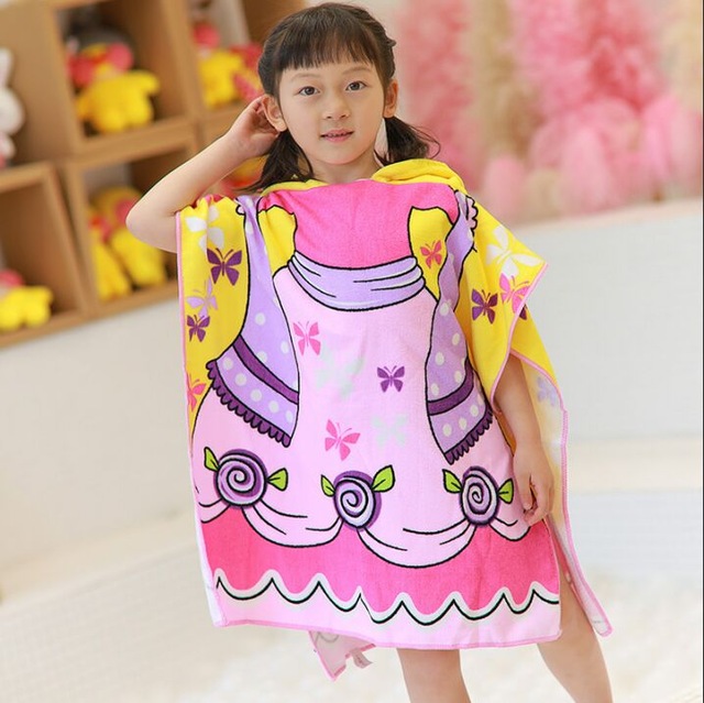 Baby Mit Kapuze Schlecht Handtuch Poncho freundlicher freundlicher Bademantel Handtücher Schlecht Kleid Schnell Trocken Saugfähigen Mikrofaser Reise Sport Strand Handtuch