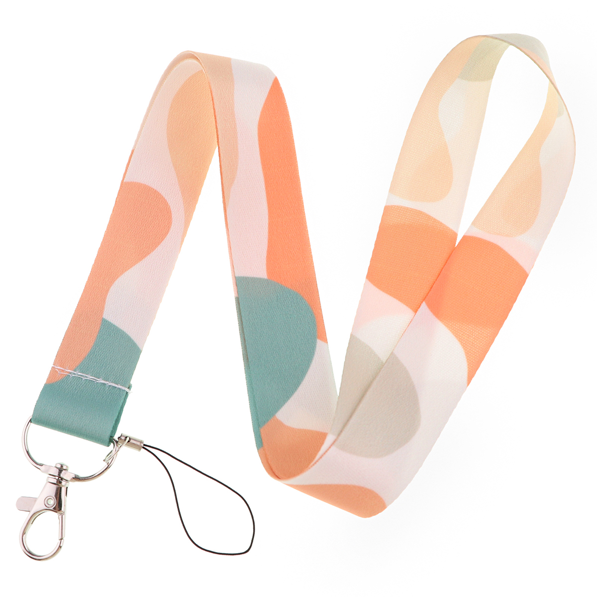 Minimalism Lanyard Colorful Print Neck Strap for key ID Card Cellphone Straps Badge Holder DIY Hanging Rope Neckband Accessories: Piano Black