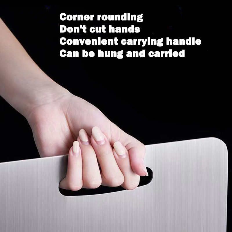 Tabla de cortar de acero inoxidable 316, Panel de cocina para el hogar, tabla de cortar de doble cara gruesa, bloque para el hogar, tabla de masa para amasar