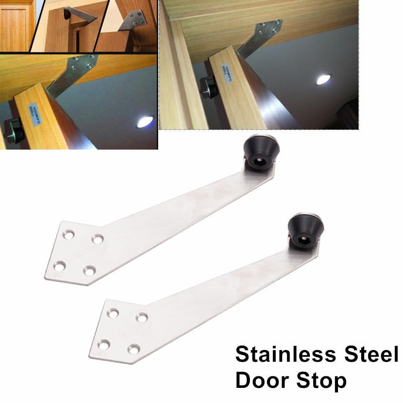 Rvs Deurstopper Anti-Collision Opening 90 Graden Hoek Winddicht Bescherming Muur Voor Home Office Deur Stop Beschermen