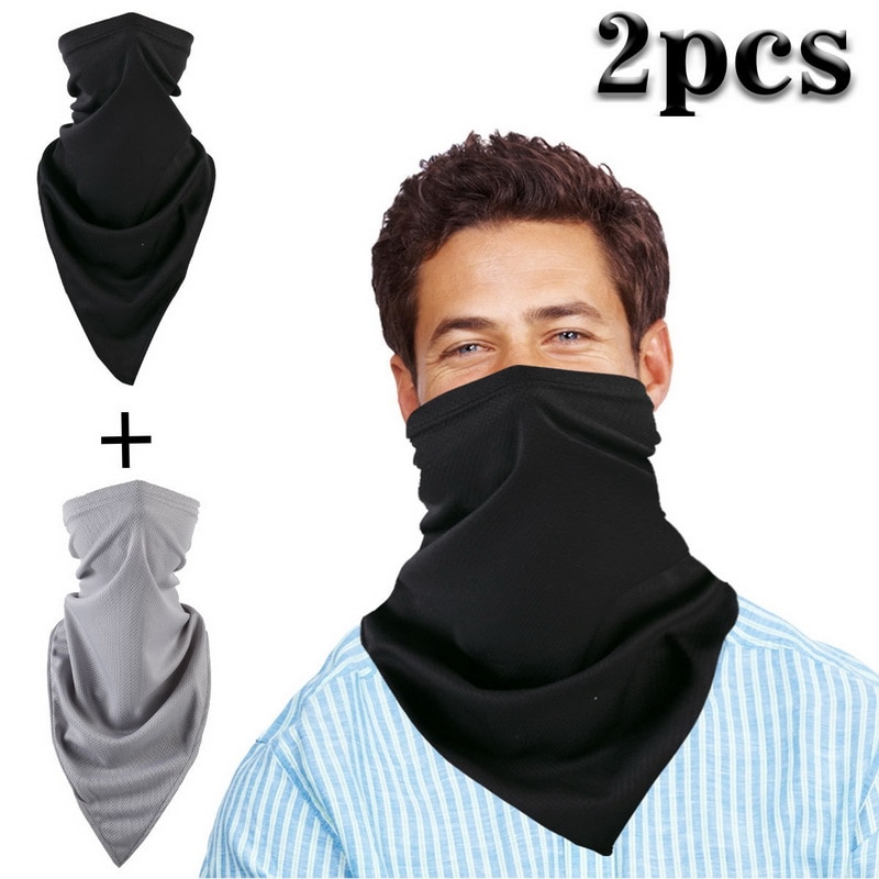 2 pièces imprimé écharpe magique Bandana microfibre sans couture hijab cou Tube sport écharpe masque chapeaux visage: 2