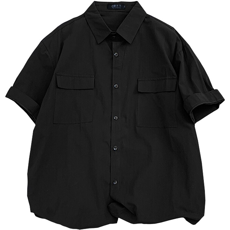 Mærke sommer koreanske mænd kortærmet casual button down skjorte mandlige skjorter herretøj plus størrelse 8xl 9xl 10xl 7xl 6xl