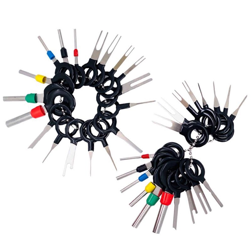 Pins Terminals Removal Tools Auto Car Wire Connector Terminal Pin Extractors Puller Repair Remover Key Tools Set: Default Title