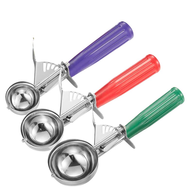 Cookie-scoop-sæt, is-ske-sæt, is-skugler-udløser inkluderer stor medium lille størrelse cookie-scoop 3 stk.: Default Title