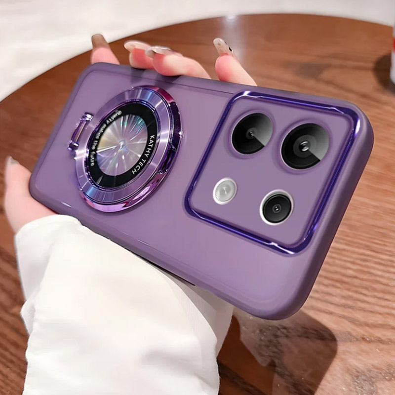 Note 40 Magsafe support magnétique coque en silicone pour Funda Infinix Note 40 Note40 Pro Plus 4G 5G couverture transparente transparente: Tissu de coton / Violet