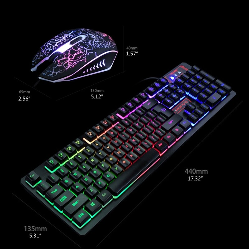 Mechanical Keyboard Wired Backlit Gaming Keyboard 104 Key Anti-ghosting Blue Red Brown Switch For Game Laptop PC