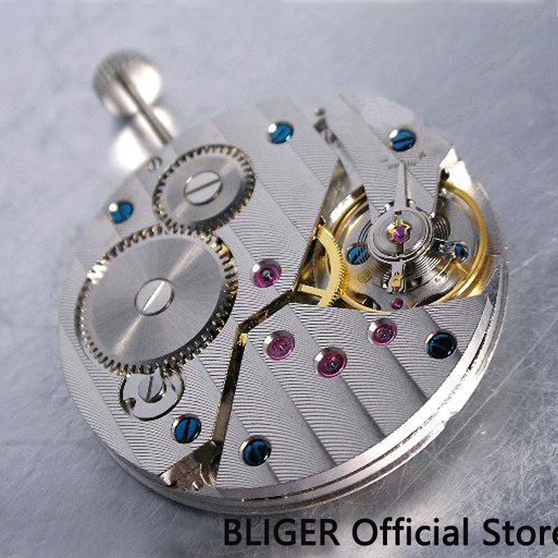 Vintage Steel 17 Jewels Watch Manual Movement Fit 6497 Hand-Winding Stem
