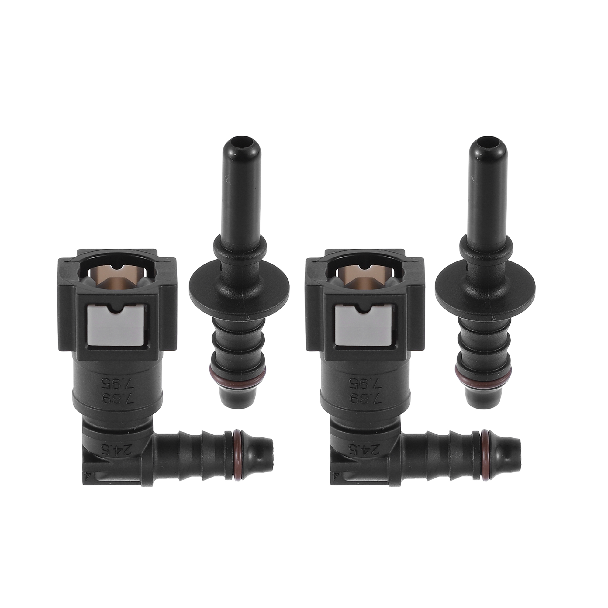 X autohaux 2 einstellen 4Stck 6,3mm 7,89mm 8mm 90 Grad Biegung Kraftstoff leitung Schlauch Schnell verschluss Anschluss Schlauch Kraftstoff leitung Kupplung: Weiß