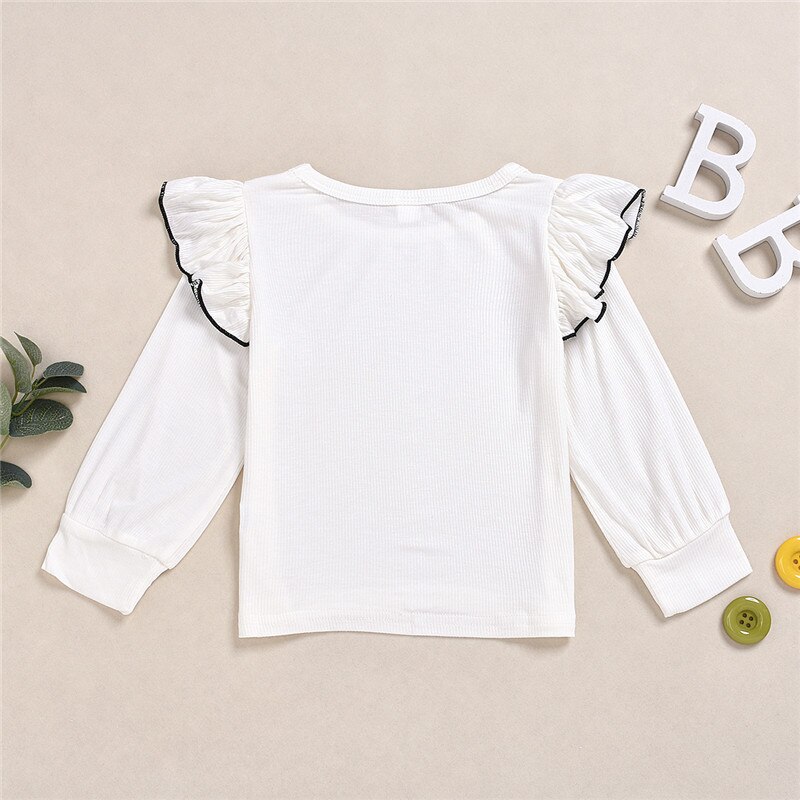 Children’s Shirt Autumn Casual Cotton Shirt 2-8 Years Girls Long Sleeve Tops Baby Shirt Children's Clothes Poleras футболка