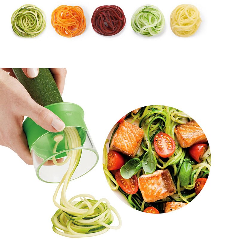Handheld Spiralizer Vegetable Slicer 3 In 1 Hand Spiral Cutter Veggie Pasta Zucchini Spaghetti Maker for Carrots Salad Cucumber