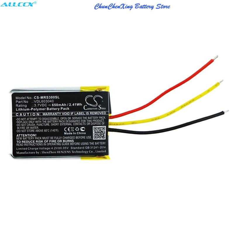 Cameron Sino 650Mah Batterij VDL603040 Voor Marshall Major Ii, Major Ii Bluetooth, Major Iii, grote Iii Bluetooth, Mid