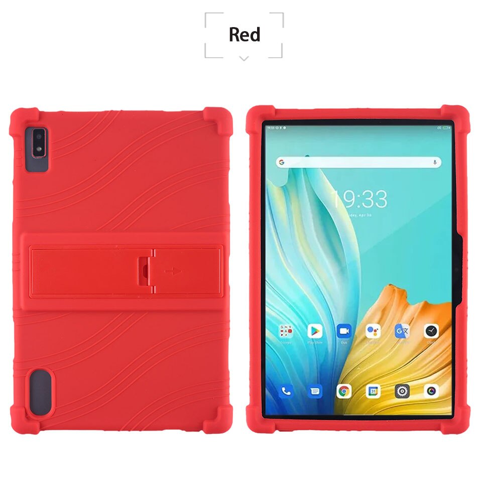 Szoxby Voor Soft Silicon Case Alcatel 1T 3T Stand Verstelbare Tablet Cover Alcatel 3T 10 beschermen Shell Terug Protective: Rood