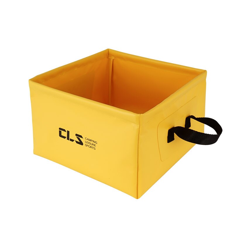 13 l, bolsa de cubo de agua portátil para Picnic, barbacoa, Camping, Cubo de lavabo para mochilero, pesca, viaje: Dorado