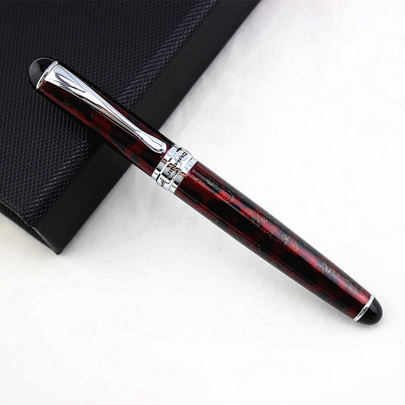 Jinhao – stylo plume de luxe X750, 18kgp, pointe moyenne, noir ,: Bleu marine / M