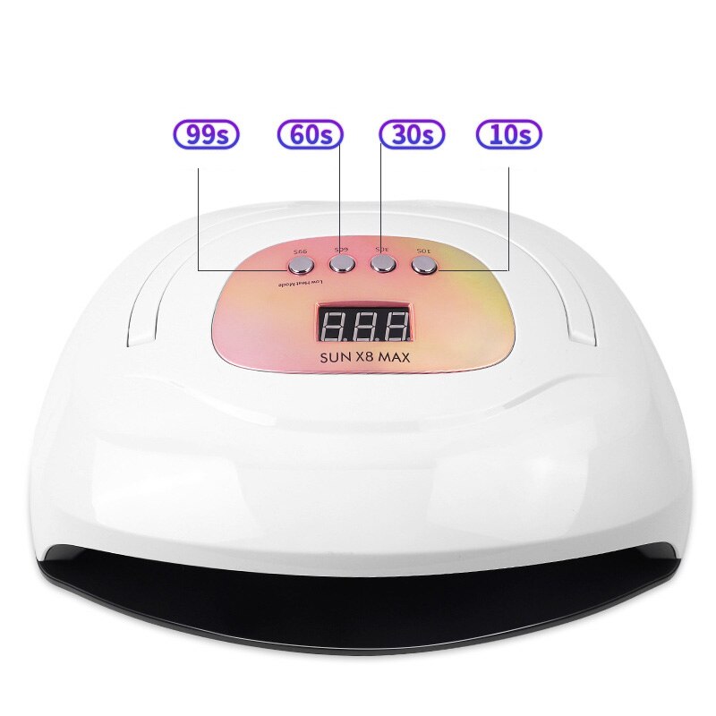 SUN X8 Max-Lámpara de uñas LED UV, secador de uñas de 120W, 57 LED, secado rápido, 10S, 30S, 60S, 99S, potente secador de uñas