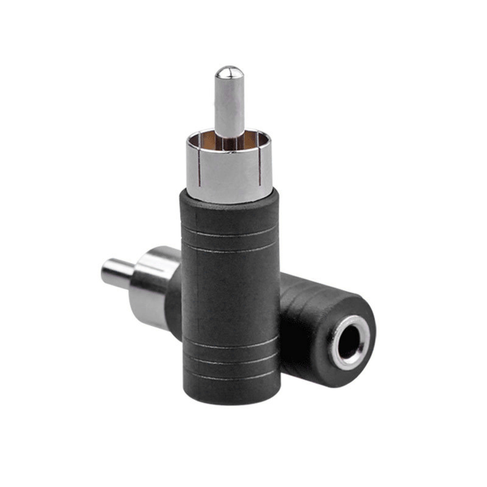 2 Stuks 3.5Mm 1/8 "Mono Vrouwelijke Jack Naar Rca Mannelijke Stekker Audio Adapter Kabel Converter Verguld Rca Mannelijk Naar 3.5Mm Vrouwelijke Adapter Nieuw: Zilver