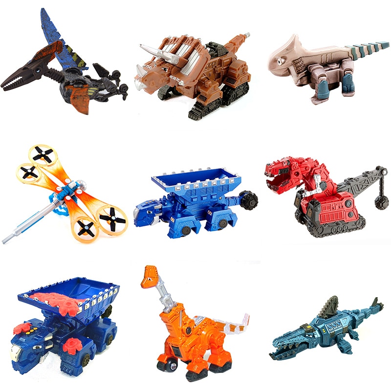 Xmas Dinotruxs Dinosaur Truck Rollodon TY Rux bulldozer Skya Ton-Ton Scoot Pounder Garby figure regali per bambini regalo di festa