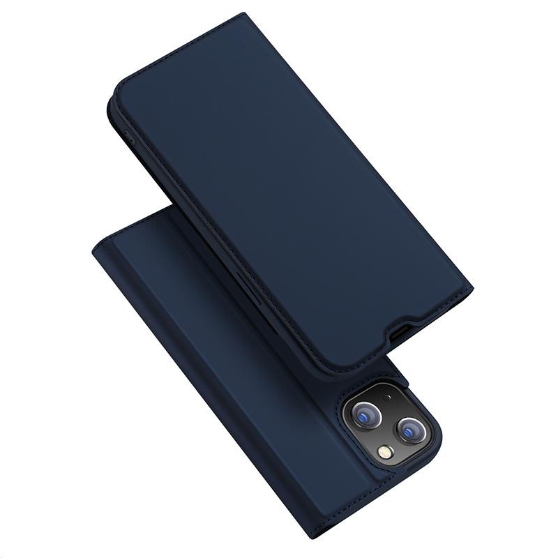 Original Dux Ducis Pu Leather Case For Iphone 16 15 14 Plus 13 12 Pro Max Xs Se2 Coque Luxury Thin Flip Cover Wallet Phone Cases: Blue / iPhone 14