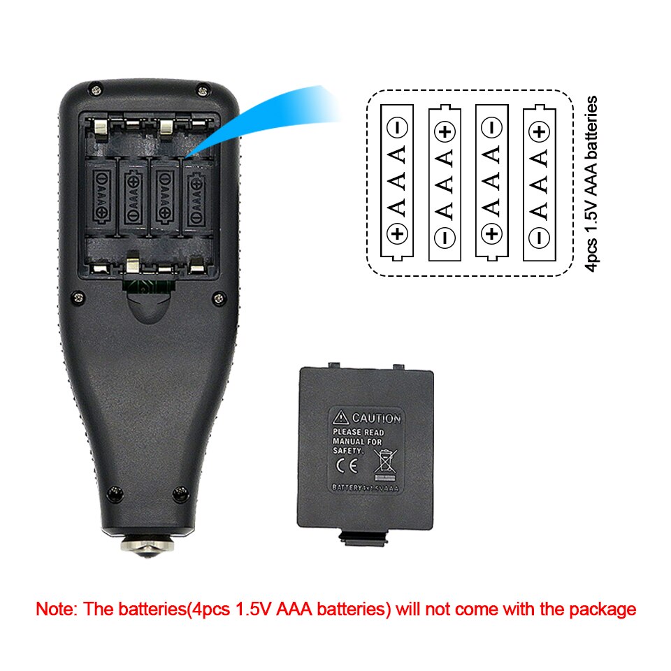 R & D Auto Verf Laagdiktemeter 0.1 Micron/0-1500 Laagdikte Tester Meten Fe/nfe Russische Handleiding Verf Tool TC200