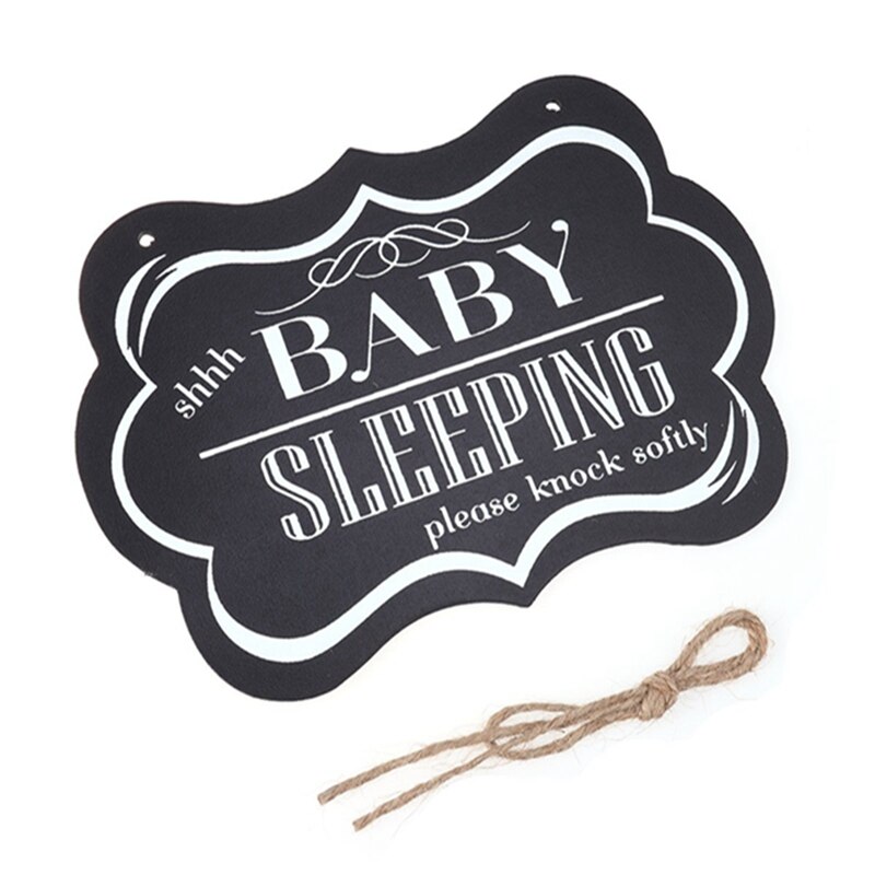 BABY SLEEPING please knock softly Baby Sleeping Door Sign Wood Hanging Plaques Decorative Sign Home Door decoration