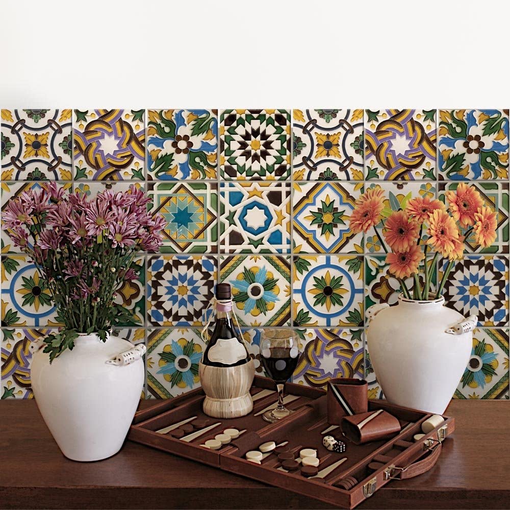 Pack 36 fliesen größe 10x10 cm - Made in Italien-PVC bad & küche Aufkleber -bern