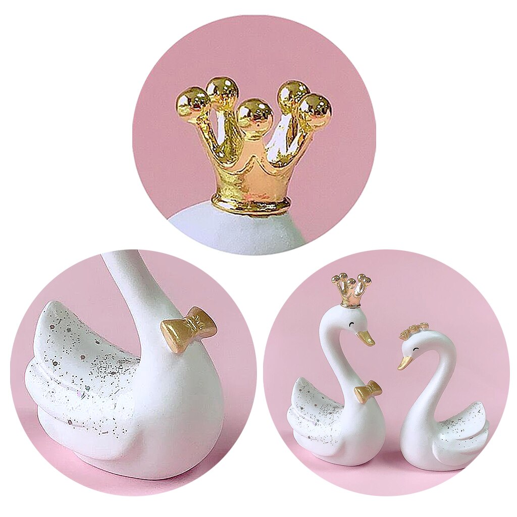 Nordisk stil harpiks svane statue kunstværk ornament figurer skulptur kage toppers til bryllup fest indretning bageartikler