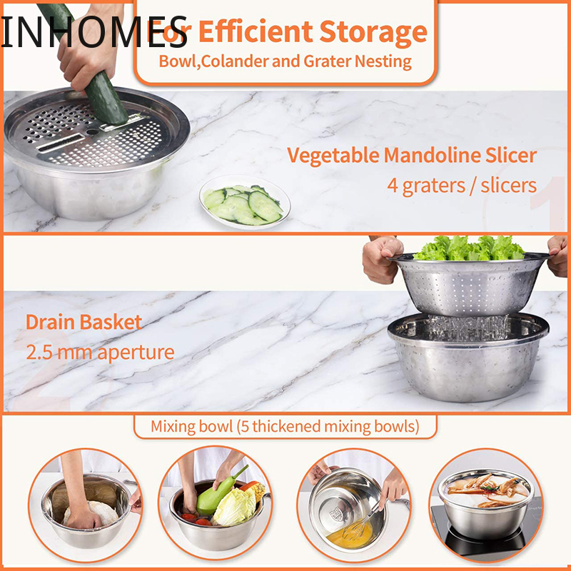 3 In 1 Multifunctionele Rvs Keuken Groente Wastafel Rasp Slicer Cutter Aardappel Fruit Julienne Rasp Met Afvoer Mand