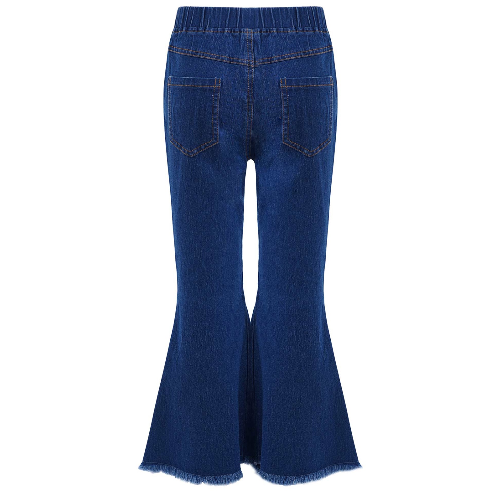 Flare Jeans Voor Kinderen Meisjes Mode Kriskras Ripped Bell-Bottom Zoom Denim Broek Tiener Casual Lange Broek Koreaanse Stijl broek