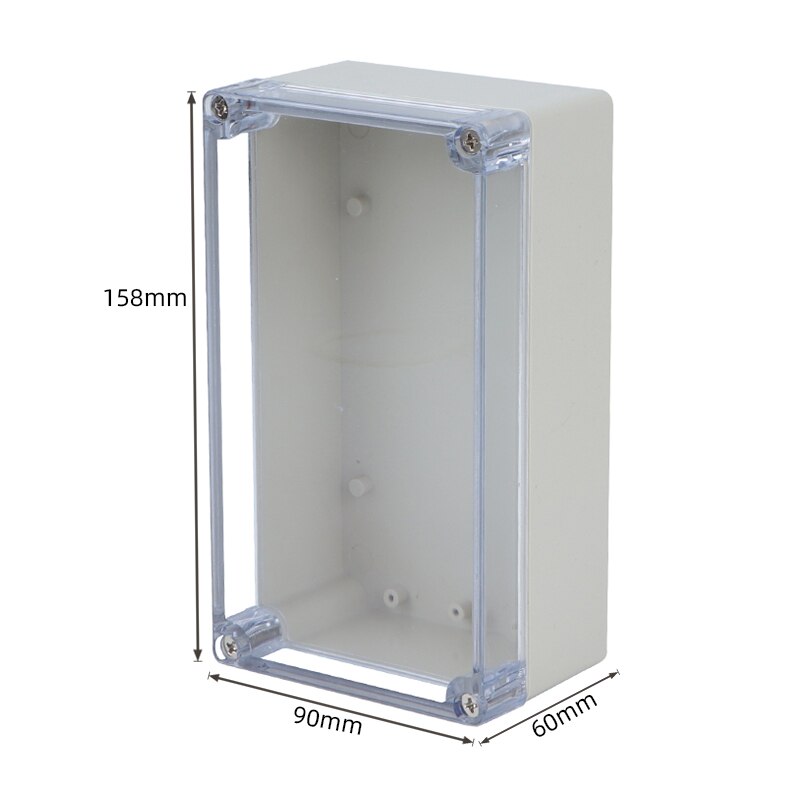 Electrical junction box DIY outdoor electric box project box ABS waterproof plastic shell monitoring power box plastic case: 158x90x60