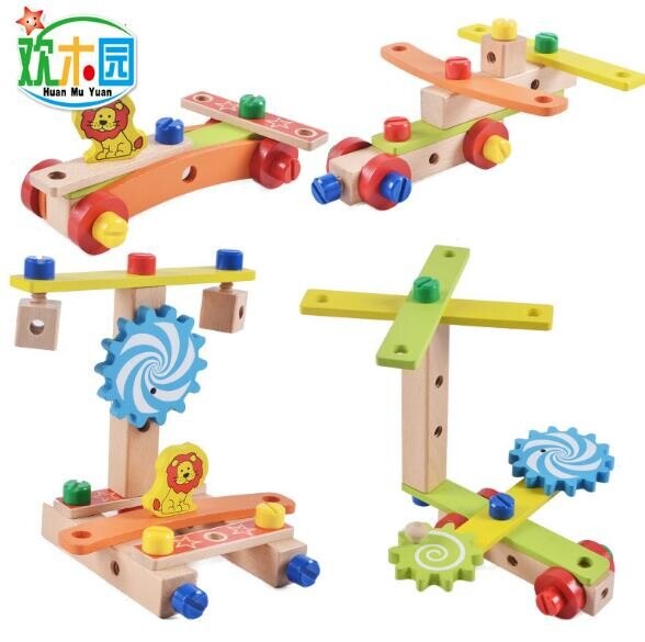 Children's chairs building blocks nut combination disassembly assembling toys Early Learning Toys for kids