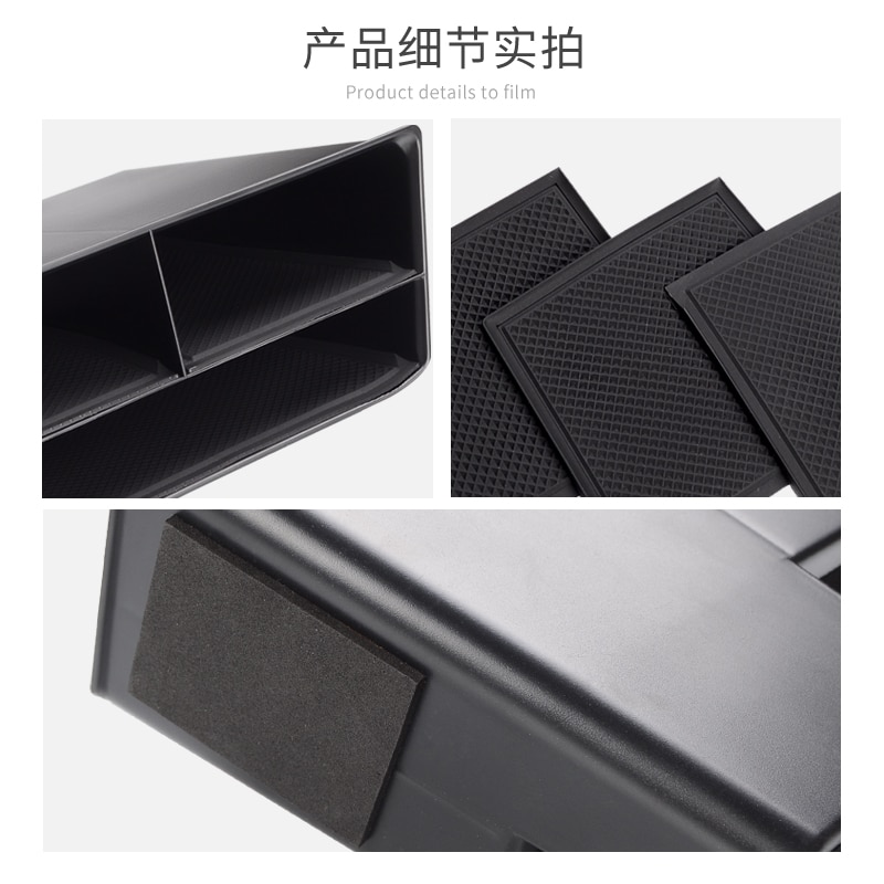 Center console storage box voor VW POLO Plus GTI dashboard Opruimen BOX voor VW POLO Accessoires ZWART