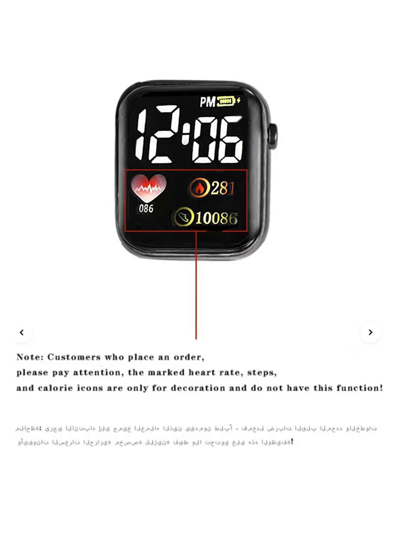 Reloj digital deportivo simple rectangular de silicona para mujer, color rosa, con corazón, collar completo de diamantes, de cumpleaños