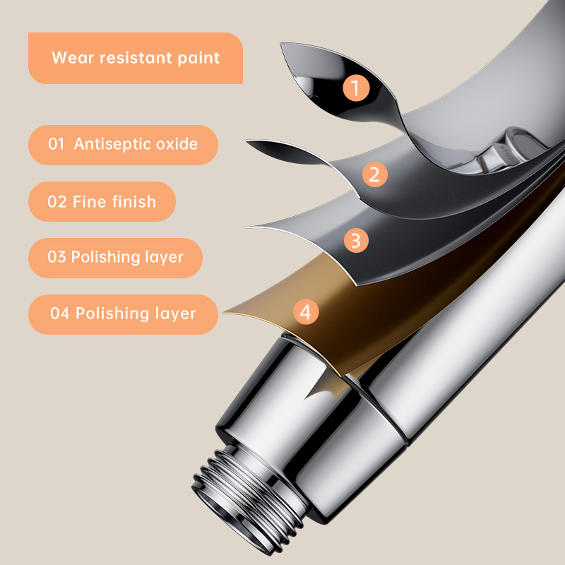 Musurjoy Pommeau de douche rehausseur de salle de bain, jet réglable en 3 modes, système de douche de salle de bain pomme de douche à main, pomme de douche argentée