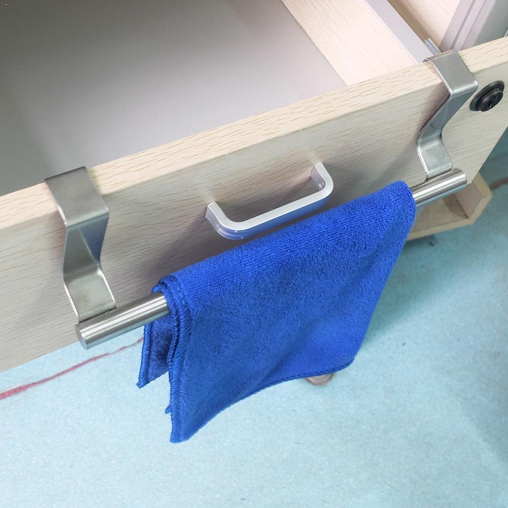 1Pc Rvs Badkamer Handdoek Stand Rack Keuken Diversen Kast Deur Plank Kast Opslag Opknoping Borst Hanger M6I6