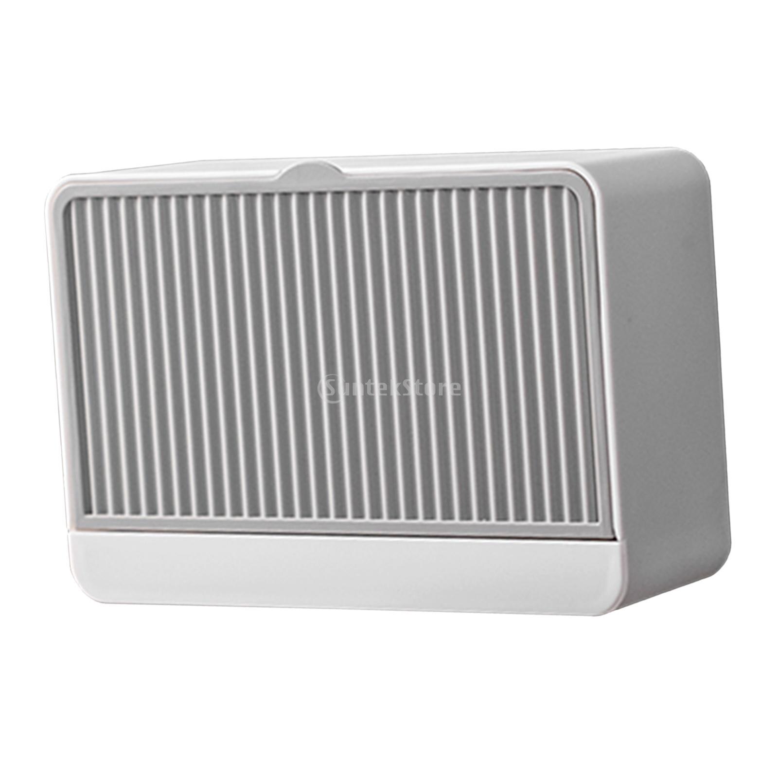 Wall Mounted Soap Box With Lid Single / Double Grids Soap Draining Rack Bathroom Soap Holder Container: Large Single Grid