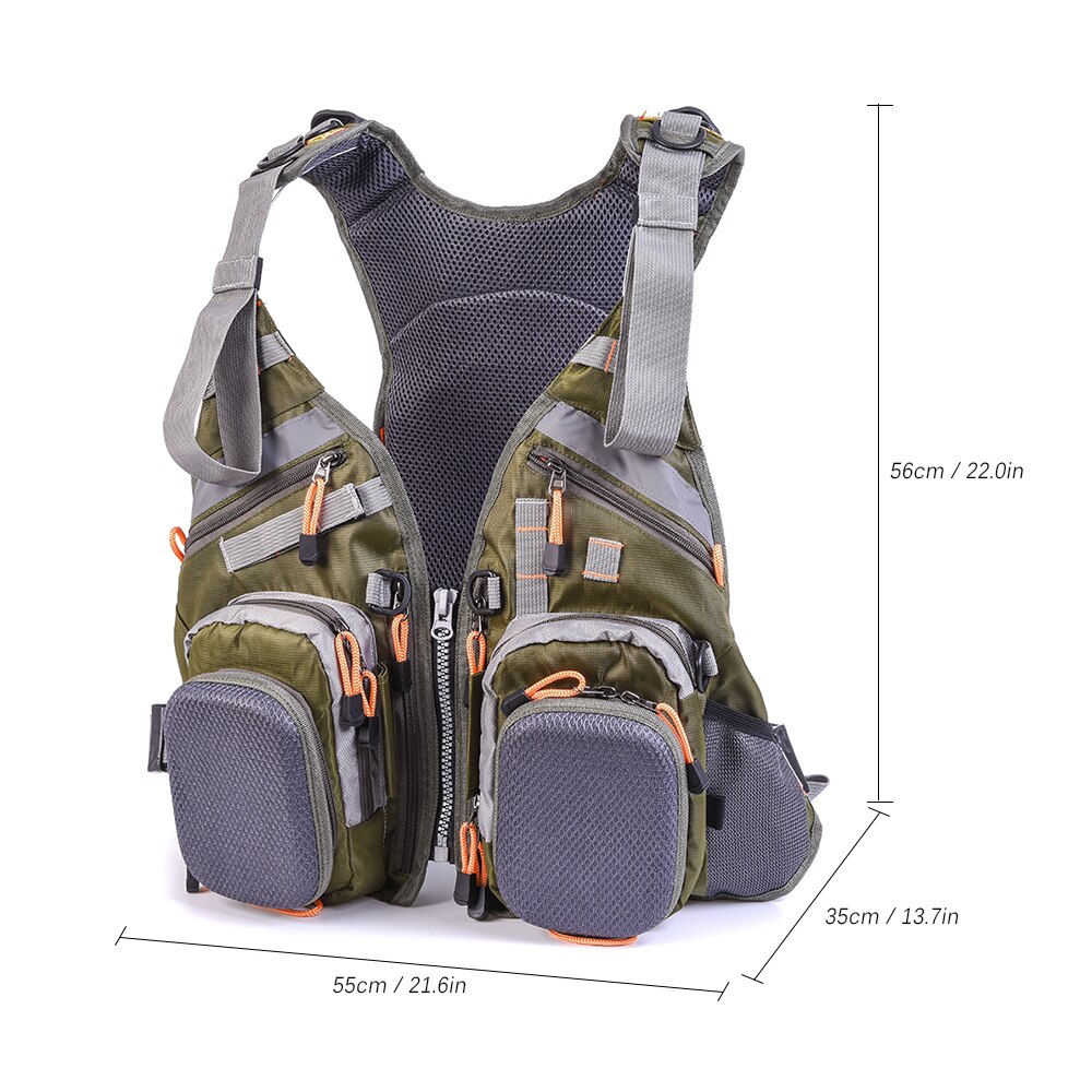 Blusa-Chaleco de malla para pesca con mosca, mochila transpirable multifunción, señuelo de secado rápido, chalecos para equipo de pesca
