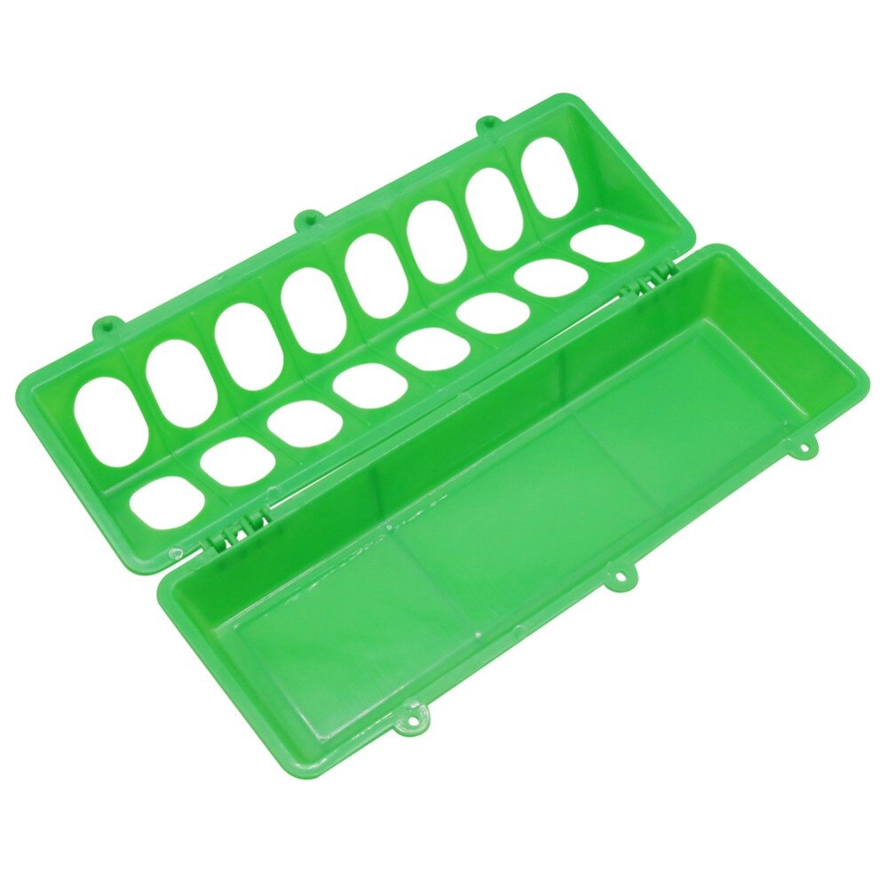 1 pcs Double Sided Trough Poultry Bird Pigeon Trough Feeding Supplies 16 Round Holes On Both Sides 300*100*43mm Plastic Material